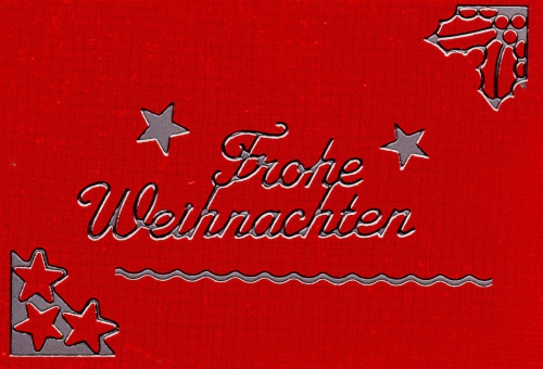 Sticker - Frohe Weihnachten + Ecken + Rnder - silber - 467