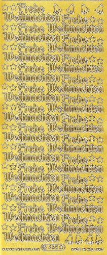 Sticker - Frohe Weihnachten - gold - 455