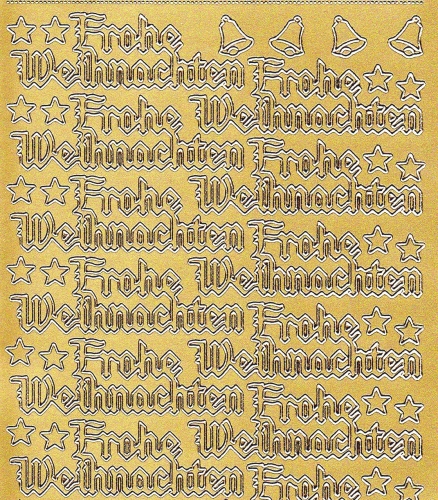 Sticker - Frohe Weihnachten - gold - 455