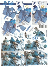 3D-Bogen Babysachen blau von LeSuh (777.068)