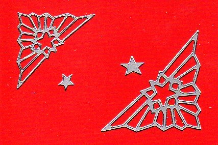Sticker - Ecke mit Stern - silber - 962