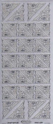Sticker - Ecke mit Stern - silber - 962