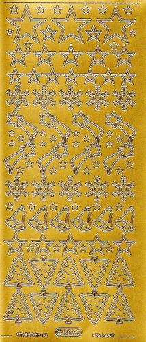 Sticker - Weihnachten 1 - gold - 853