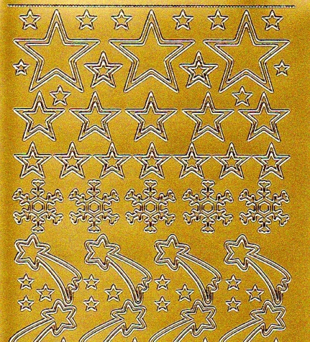 Sticker - Weihnachten 1 - gold - 853