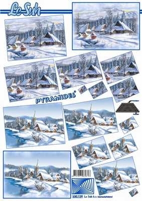 3D-Pyramidenbogen Winterlandschaft von LeSuh (630.129)