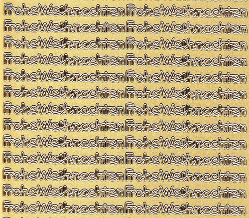 Sticker - Frohe Weihnachten - gold - 456