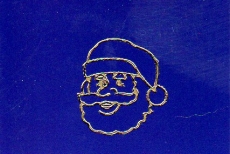Sticker - Weihnachtsmann - gold - 879