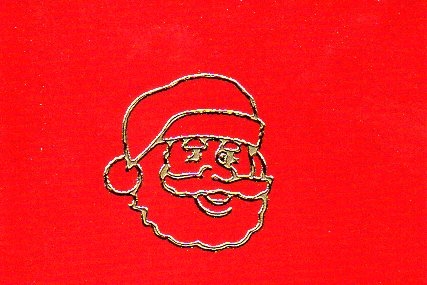 Sticker - Weihnachtsmann - gold - 879