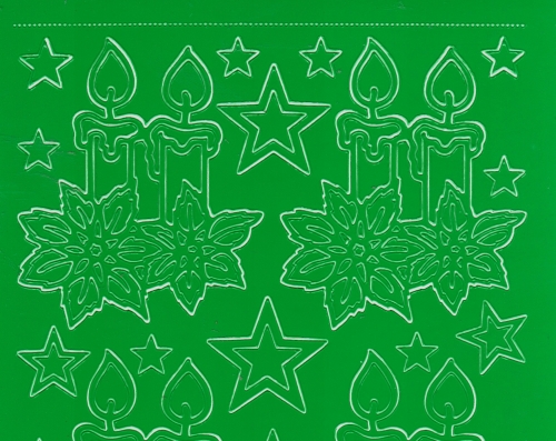 Sticker - Kerzen - grn - 862