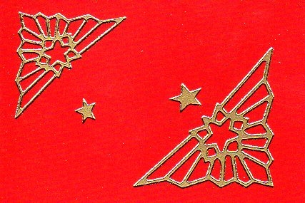 Sticker - Ecke mit Stern - gold - 962