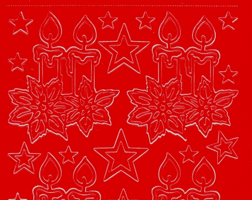 Sticker - Kerzen - rot - 862