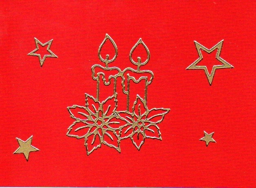 Sticker - Kerzen - gold - 862
