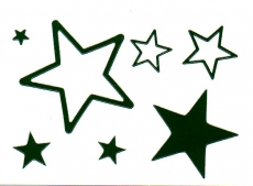 Sticker - Sterne 1 - dunkelgrn - 856