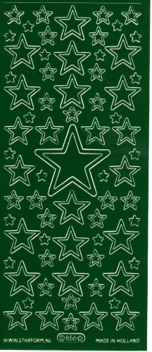 Sticker - Sterne 1 - dunkelgrn - 856
