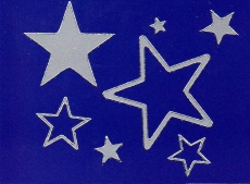 Sticker - Sterne 1 - silber - 856