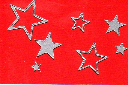 Sticker - Sterne 1 - silber - 856