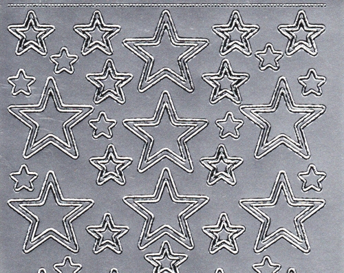 Sticker - Sterne 1 - silber - 856
