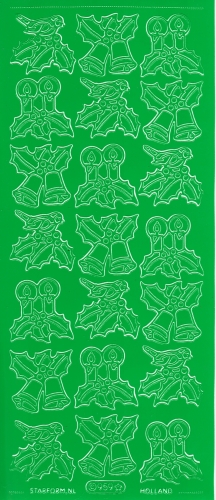Sticker - Kerzen und Glocken - grn - 959