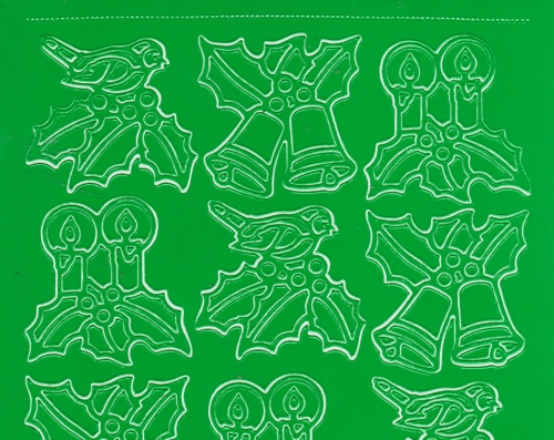 Sticker - Kerzen und Glocken - grn - 959