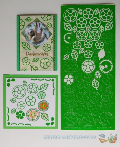Sticker - Blumen - hellgrn - 1114