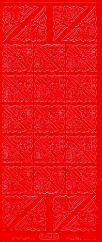 Sticker - Ecke mit Stern - rot - 962