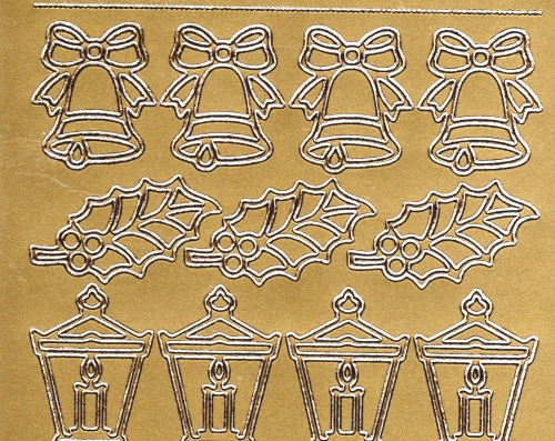 Sticker - Weihnachten - Motive - gold - 960