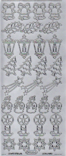 Sticker - Weihnachten - silber - 960