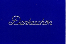 Sticker - Dankeschn - silber - 408