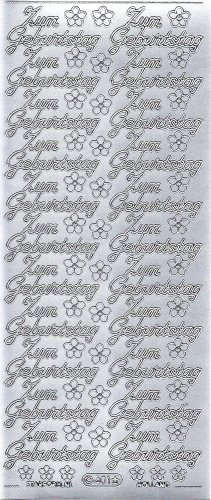 Sticker - Zum Geburtstag 1 - silber - 401