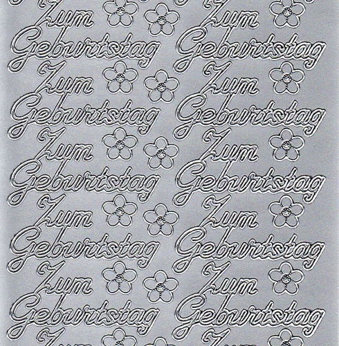 Sticker - Zum Geburtstag 1 - silber - 401