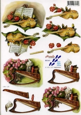 3D-Bogen Geige & Harfe von Nouvelle (821547)