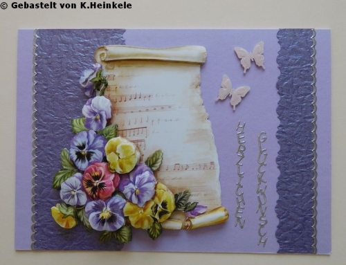 3D-Bogen Veilchen & Musik von Nouvelle (8215309)