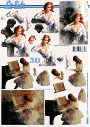 3D-Bogen Dame und Piano von LeSuh (777.039)