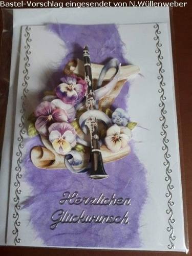 3D-Bogen Klarinette & Veilchen von Nouvelle (8215487)