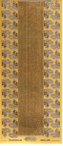 Sticker - Rand und Ecken Weihnachten 4 - gold - 984