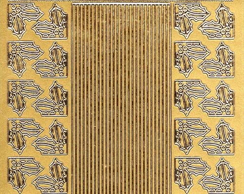 Sticker - Rand und Ecken Weihnachten 4 - gold - 984