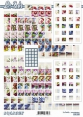 3D-Bogen Squares Blumen von LeSuh (630.220)