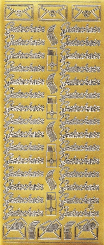 Sticker - Gutschein - gold - 417