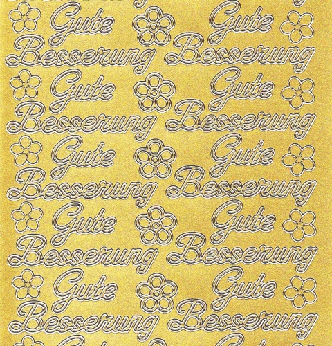 Sticker - Gute Besserung - gold - 409
