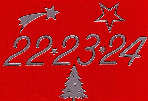 Sticker - Zahlen fr Adventskalender - silber - 8525