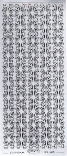 Sticker - Rnder Weihnachten 8 - silber - 986