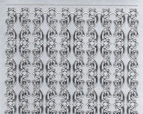 Sticker - Rnder Weihnachten 8 - silber - 986