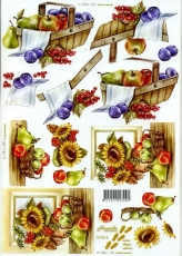 3D-Bogen Sonnenblumen & Obst von Nouvelle (821515)