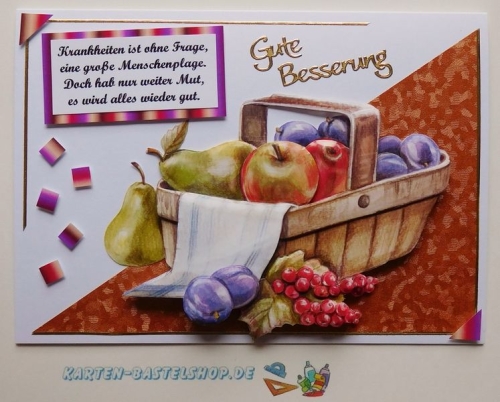 3D-Bogen Sonnenblumen & Obst von Nouvelle (821515)