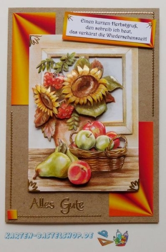 3D-Bogen Sonnenblumen & Obst von Nouvelle (821515)