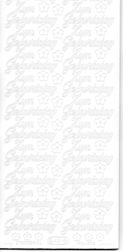 Sticker - Zum Geburtstag 1 - wei - 401