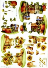 3D-Bogen Sonnenblume & Krbis von Nouvelle (821517)