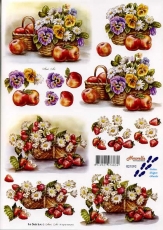 3D-Bogen Blumen & Apfel von Nouvelle (821592)