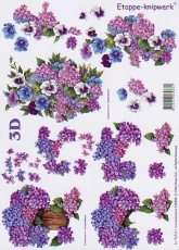 3D-Bogen Hortensien und Veilchen von LeSuh (416954)