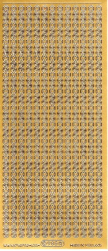Sticker - Rnder Weihnachten 9 - gold - 985